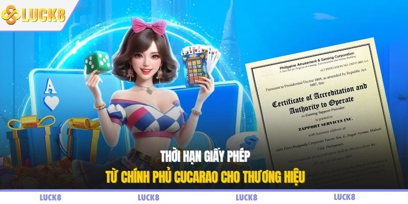 Thời hạn giấy phép từ chính phủ Cucarao cho thương hiệu 